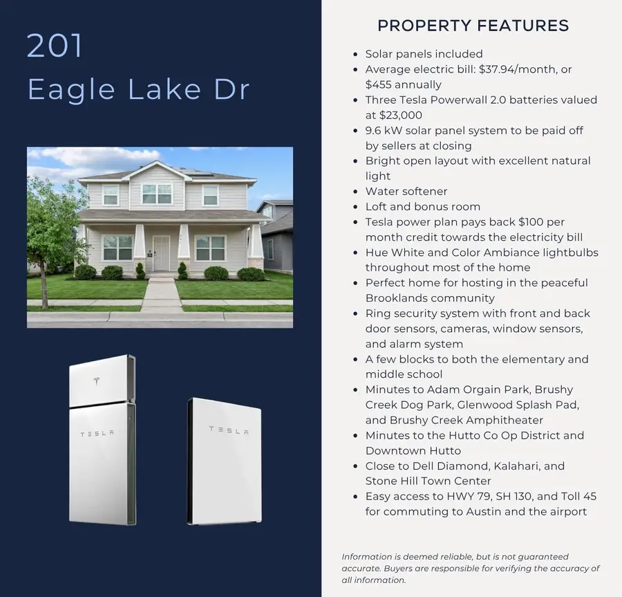 201 Eagle Lake Dr, Hutto, TX 78634 - #2