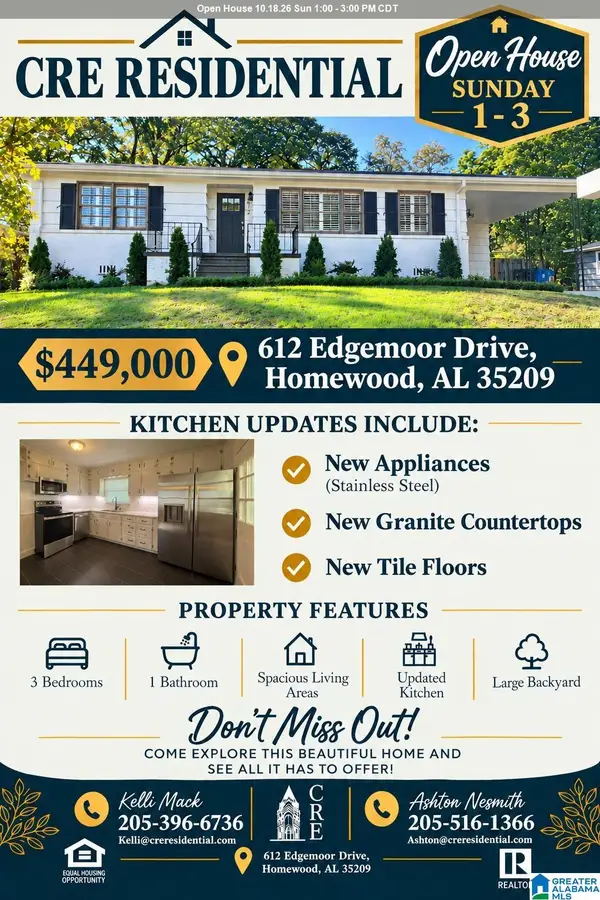 612 EDGEMOOR DRIVE, Homewood, AL 35209