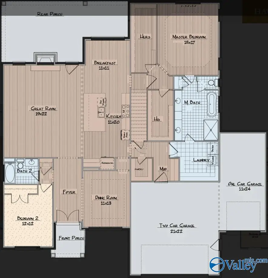 VIRGINIA PLAN Camellia Court Circle, Huntsville, AL 35803 - #2