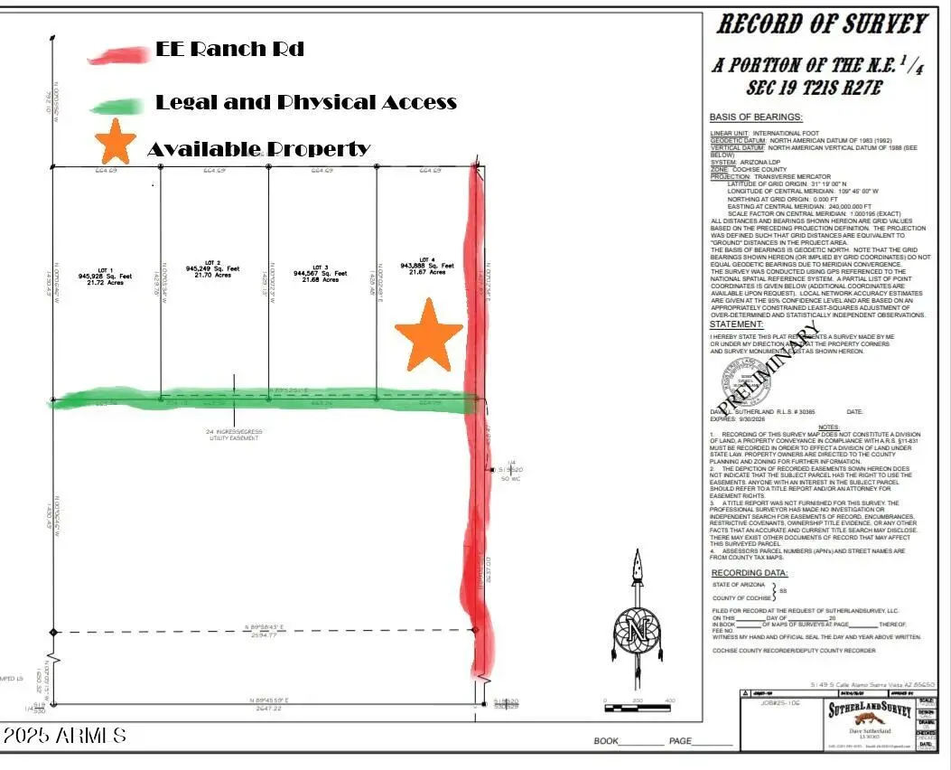 TBD N Ee Ranch Lot 4 Road #4, McNeal, AZ 85617 - Image #1