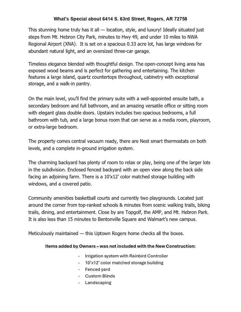 6414 S 63rd Street, Rogers, AR 72758 - #2