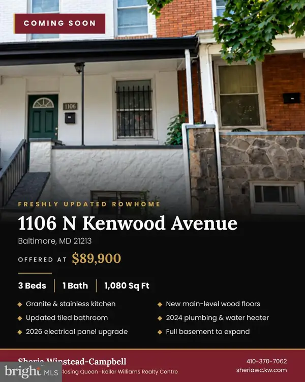 1106 N Kenwood Ave, BALTIMORE, MD 21213