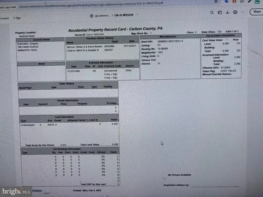 0 Nosirrah Rd, Albrightsville, PA 18210 - Image #2