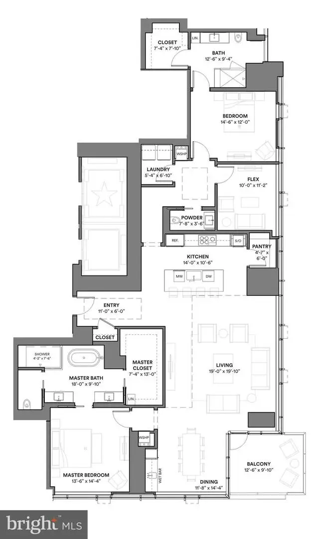 1911 Walnut Street #unit 2701, Philadelphia, PA 19103 - Image #3