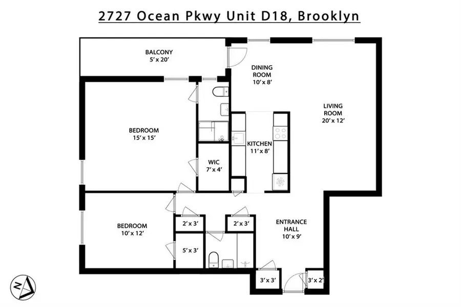 2727 Ocean Parkway #18D, Brooklyn, NY 11235 - #3