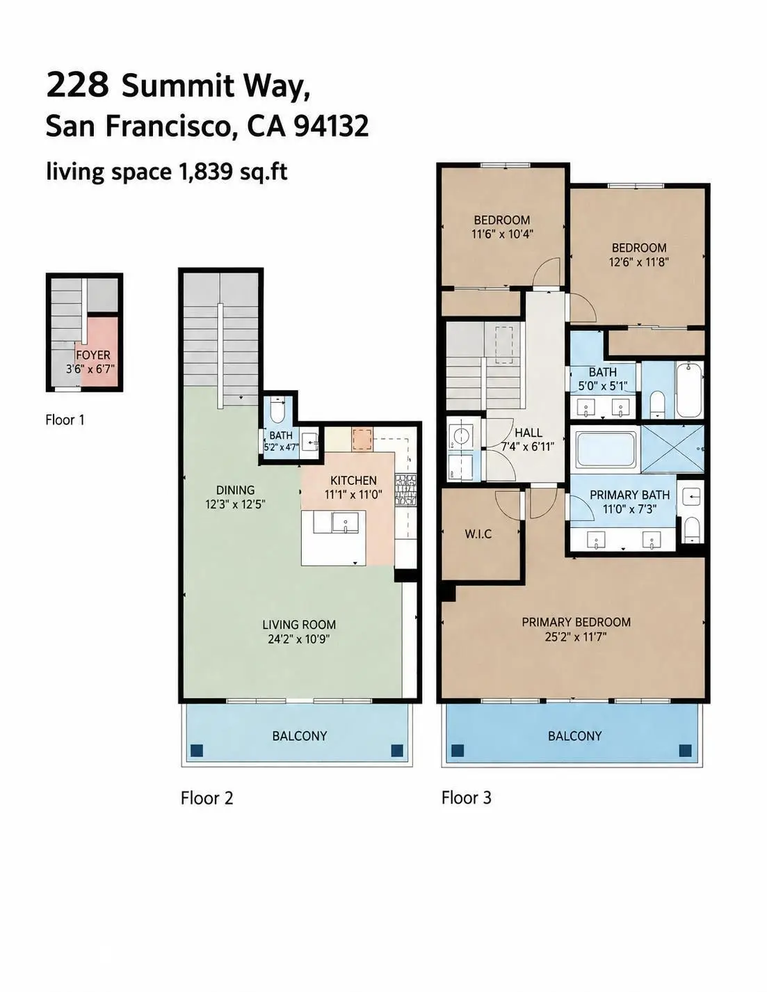 228 Summit Way #228, San Francisco, CA 94132 - #1