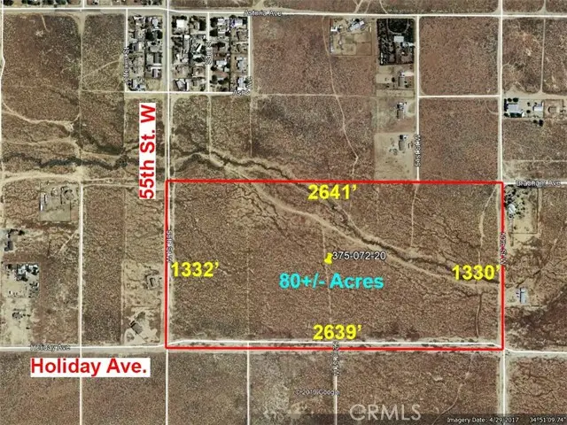 50 W To 55 Street West On Holiday Avenue, Rosamond, CA 93560 - #1