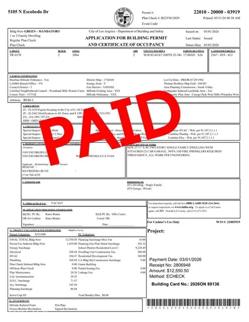 5105 Escobedo Drive, Woodland Hills (los Angeles), CA 91364