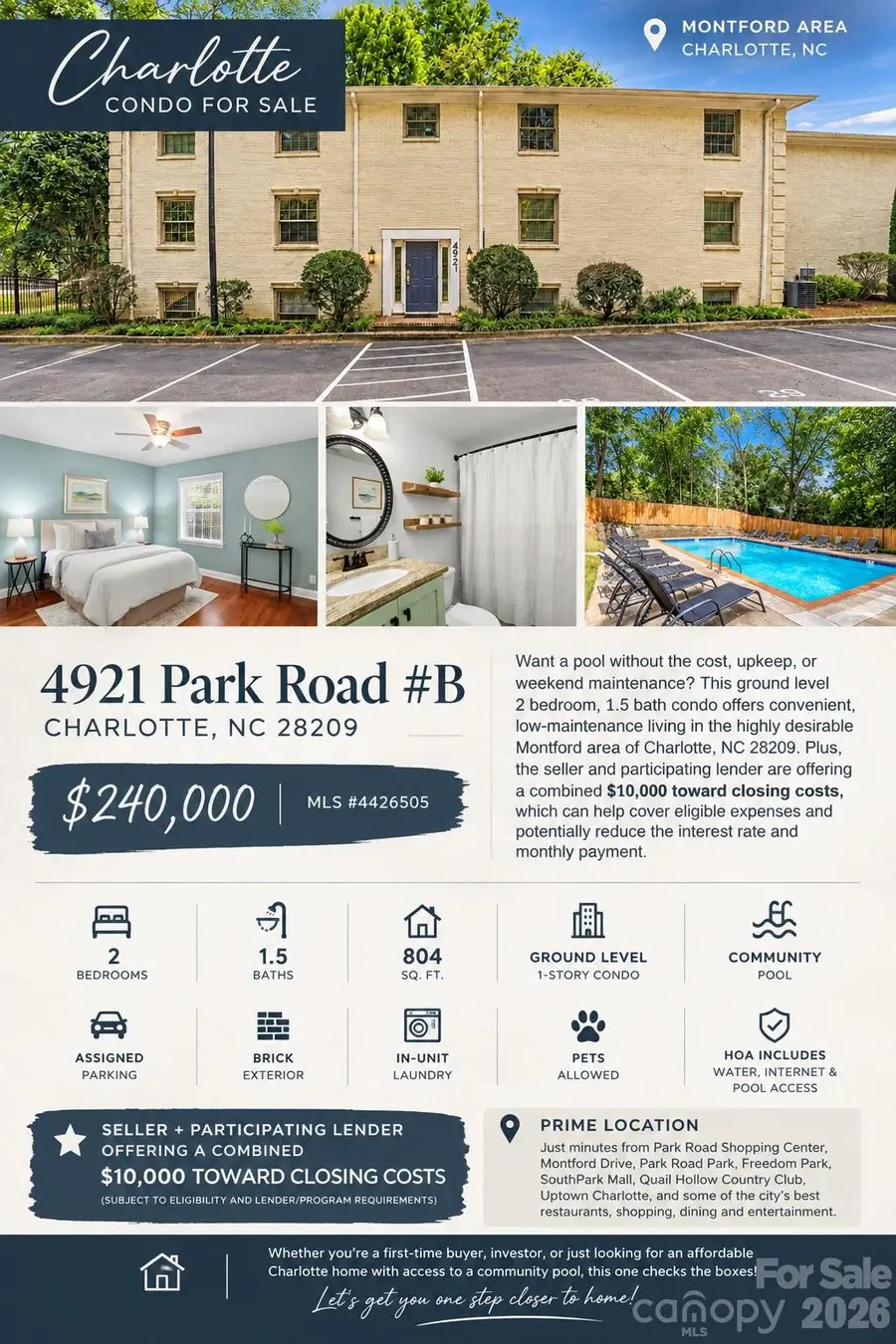 4921 Park Road #B, Charlotte, NC 28209 - #2