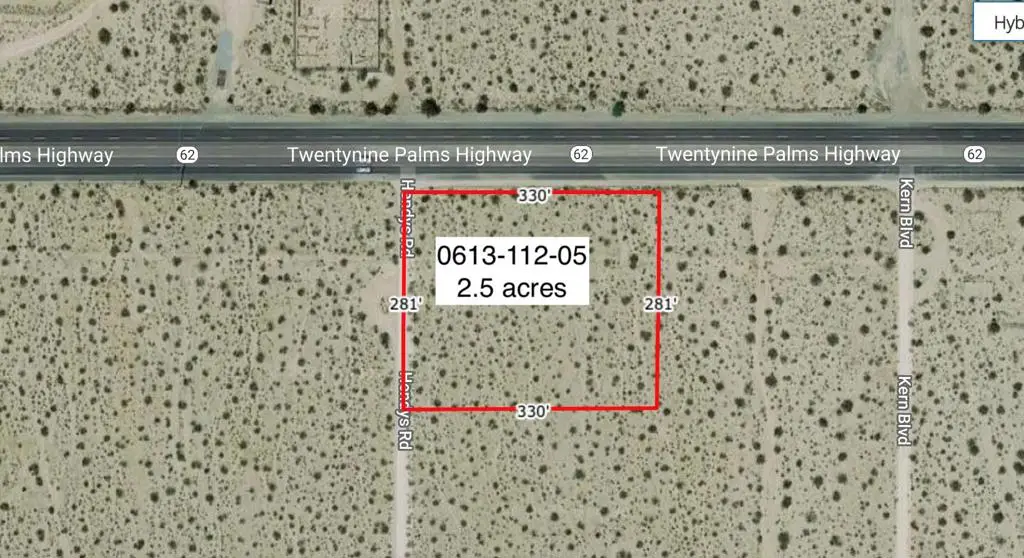 2 .5 Acres On Hwy 62 Near Hendy's Road, Twentynine Palms, CA 92277 - Image #1