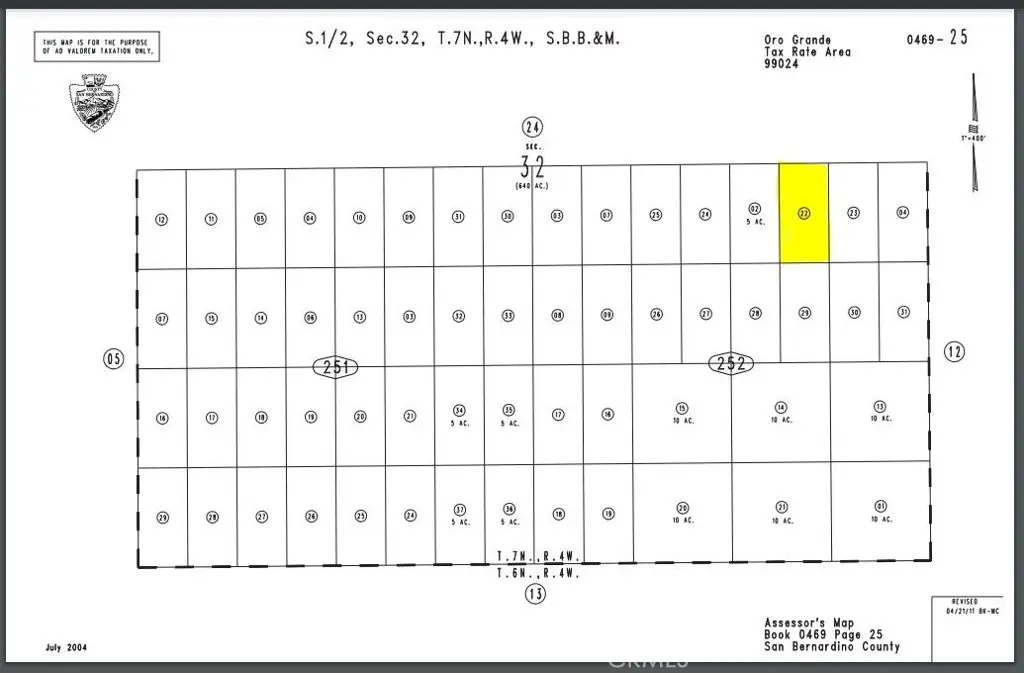0 Silver Mountain(south Of)parcel #0469-252-22 Road, Oro Grande, CA 92368 - Image #1
