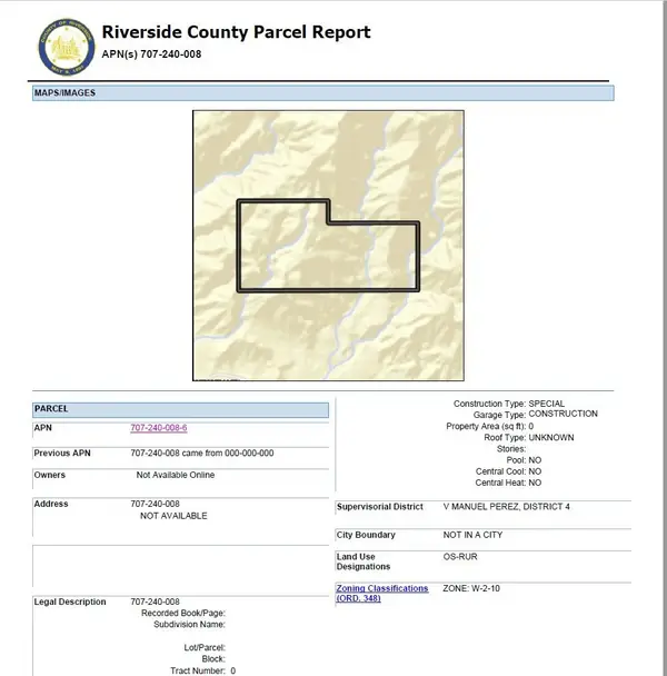707240 008 Fargo Canyon Road, Coachella, CA 92203