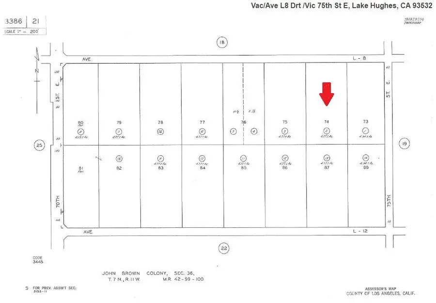 0 Vac/ave L8 Drt/vic 75th St E, Lake Hughes, CA 93532 - #2