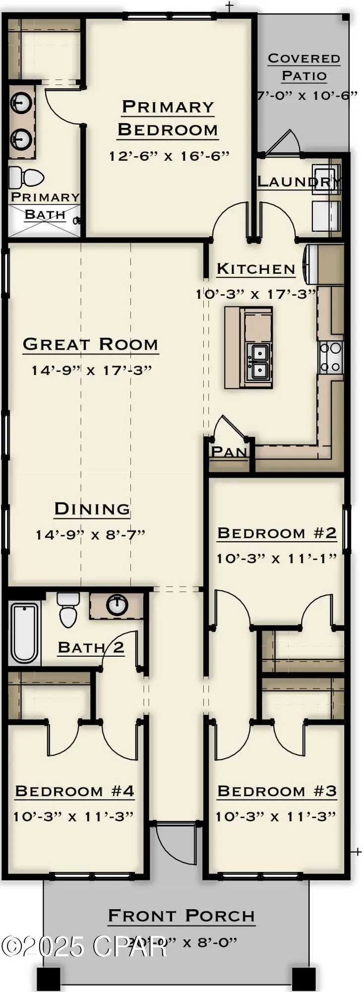 1510 Drift Rose Court #LOT 745 - WAVERLY PLAN, Panama City, FL 32405 - Image #2