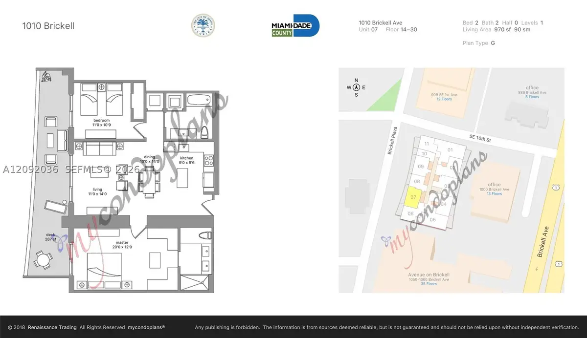 1010 Brickell #2907, Miami, FL 33131 - #1