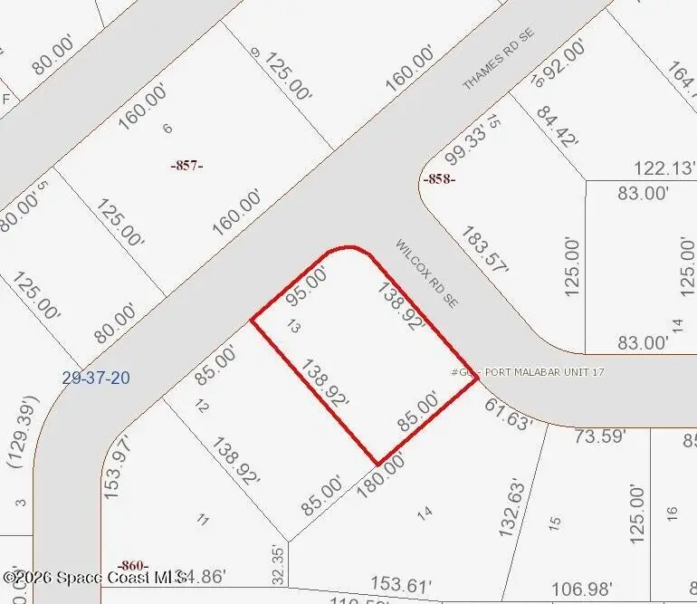 2159 Thames (corner Wilcox) Road Se, Palm Bay, FL 32909 - #2