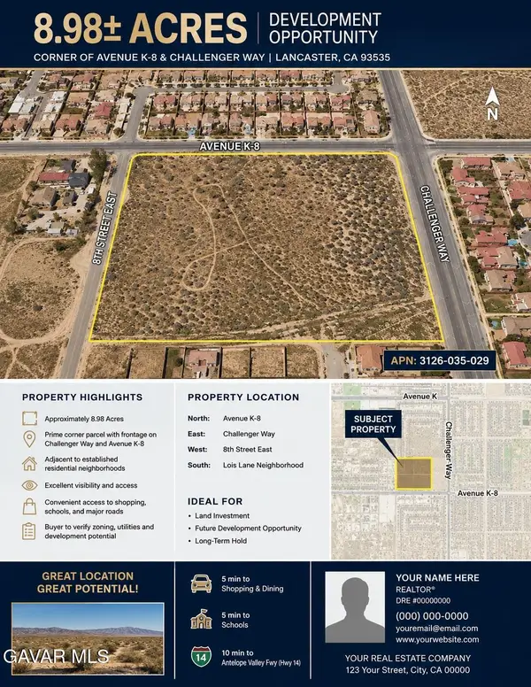 Avenue K8 And Challenger Way Way, Lancaster, CA 93535