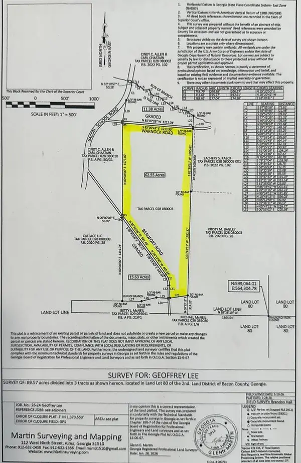 00 Beaufort Rd. & Warnock Rd., Alma, GA 31510