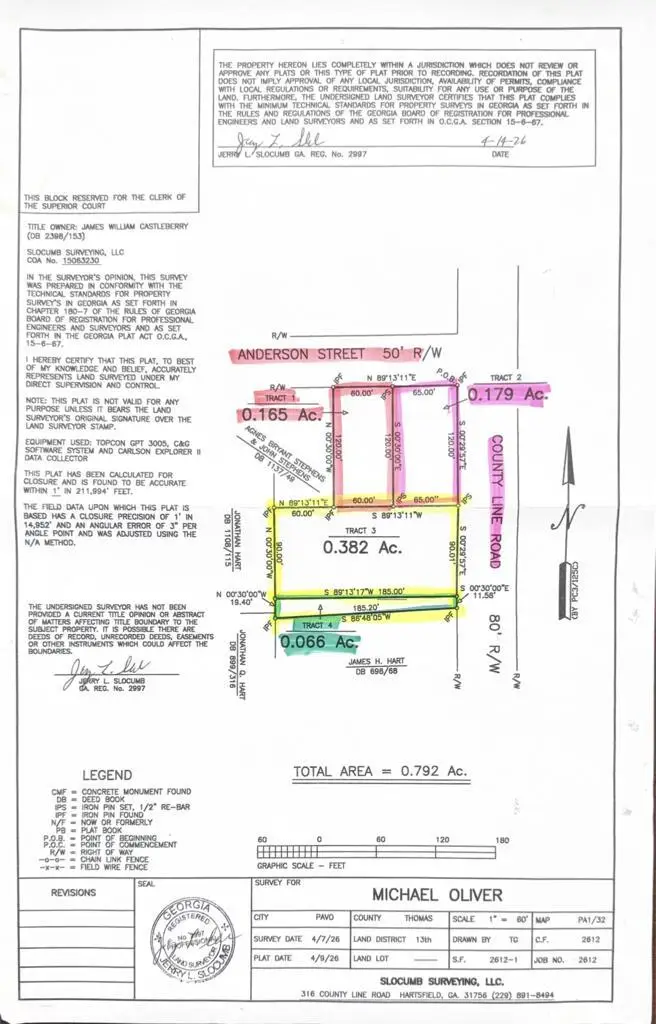 00 County Line St (tract 1 & 2) #1/2, Pavo, GA 31778 - #2