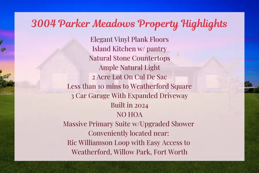 3004 Parker Meadows Court, Weatherford, TX 76088 - Image #2
