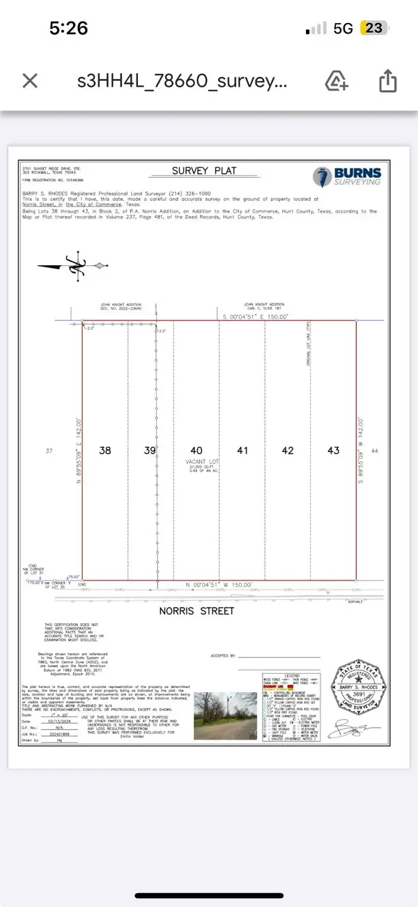 TBD Norris Street, Commerce, TX 75428