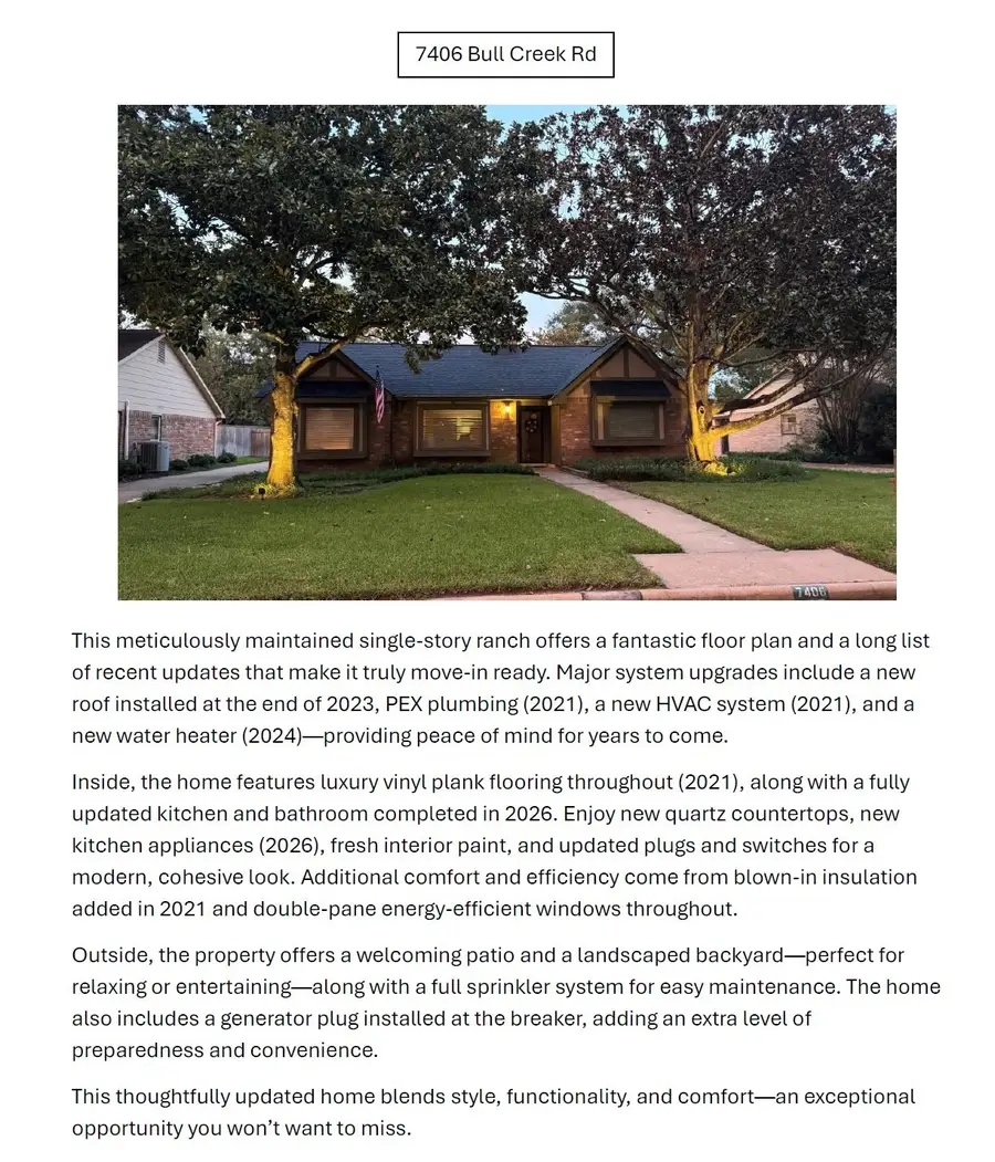 7406 Bull Creek Road, Houston, TX 77095 - #2