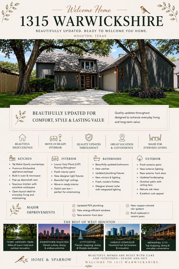 1315 Warwickshire Drive, Houston, TX 77077