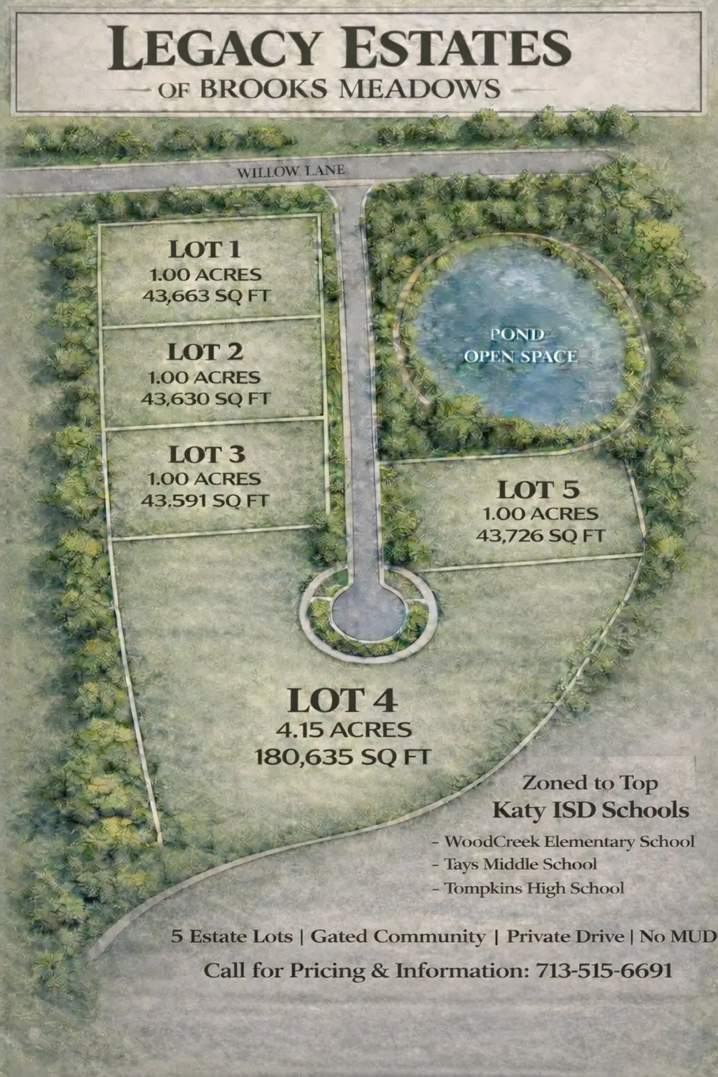 26535 Willow Lot 5 Lane, Katy, TX 77494 - #1