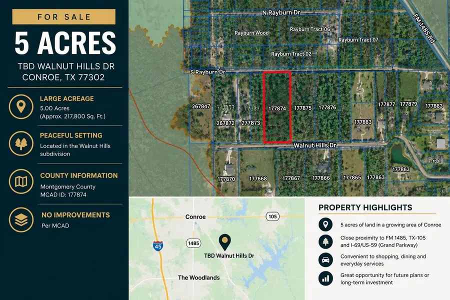 TBD Walnut Hills Drive, Conroe, TX 77302 - #2