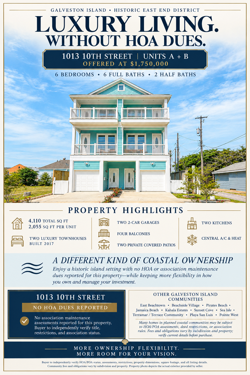 1013 10th Street, Galveston, TX 77550 - #1