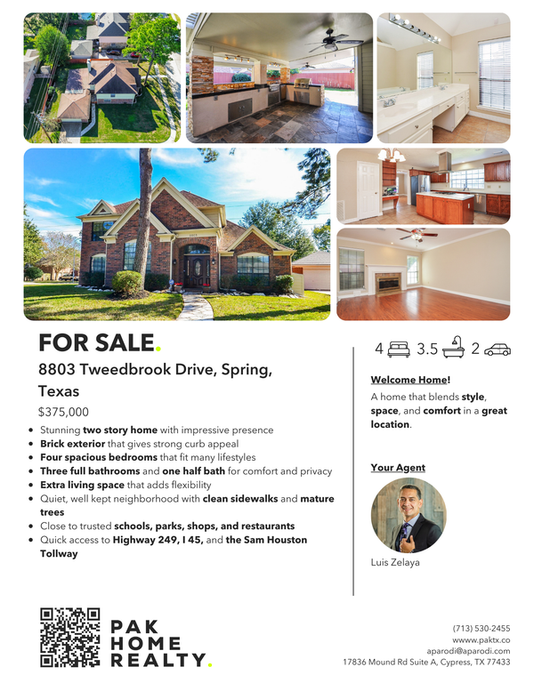 8803 Tweedbrook Drive, Spring, TX 77379