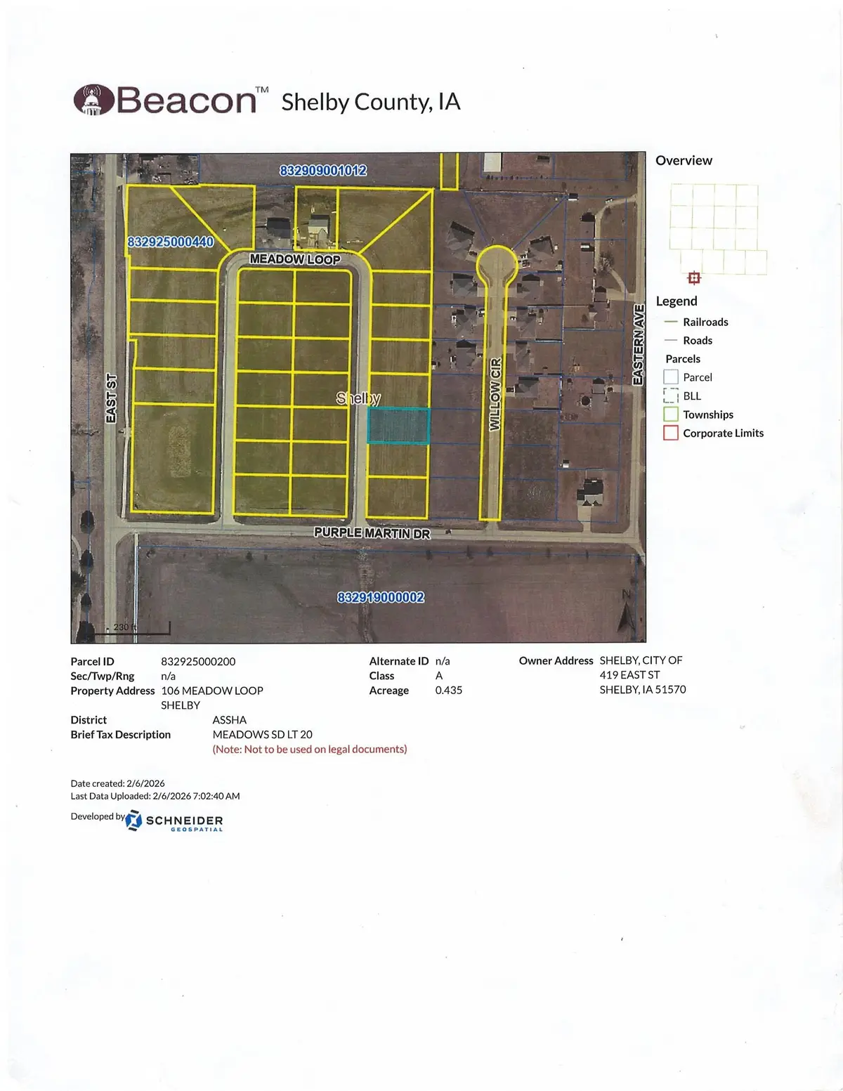 LOT 20  106 Meadow Loop, Shelby, IA 51570 - #1