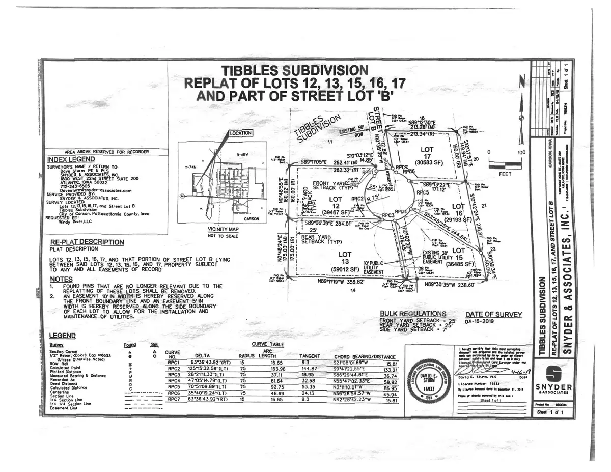 Lot 12 Tibbles Subdivision Replat, Carson, IA 51525 - #1