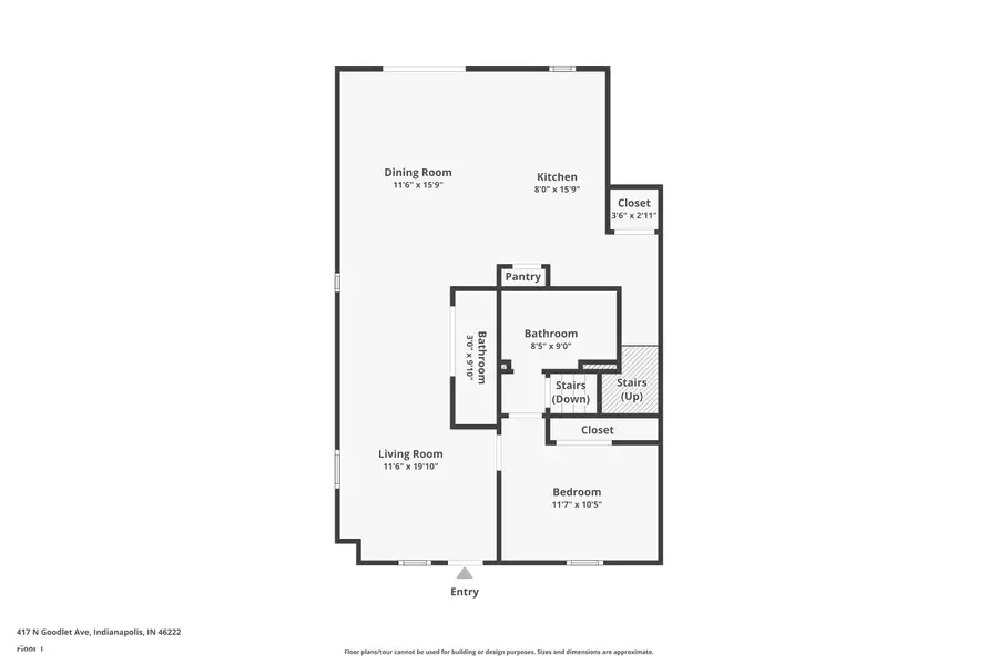 417 N Goodlet Avenue, Indianapolis, IN 46222 - #3