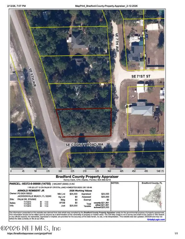 LOT 12 Palm Drive, Starke, FL 32091