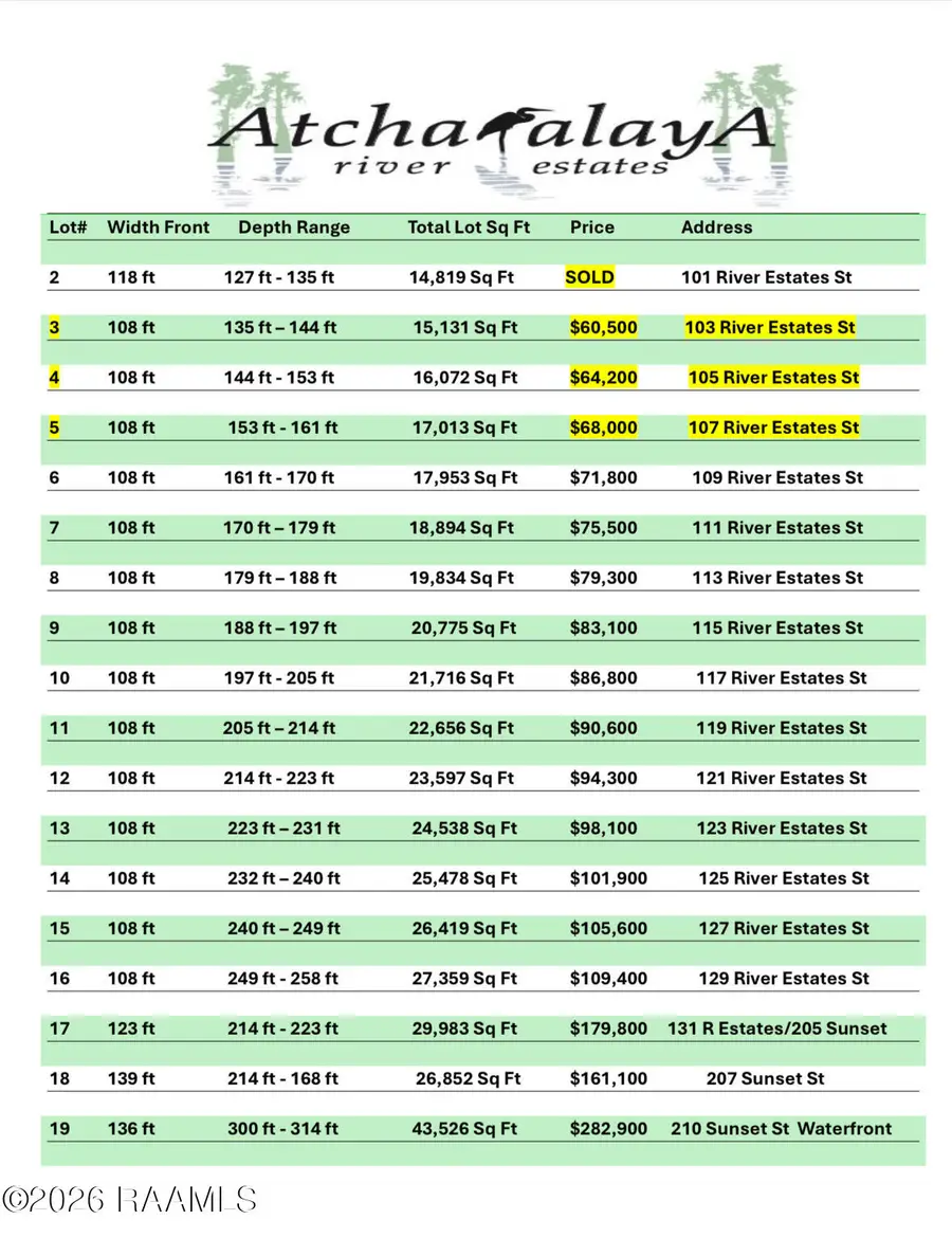 105-210 River Estates & Sunset Street, Berwick, LA 70342 - #2