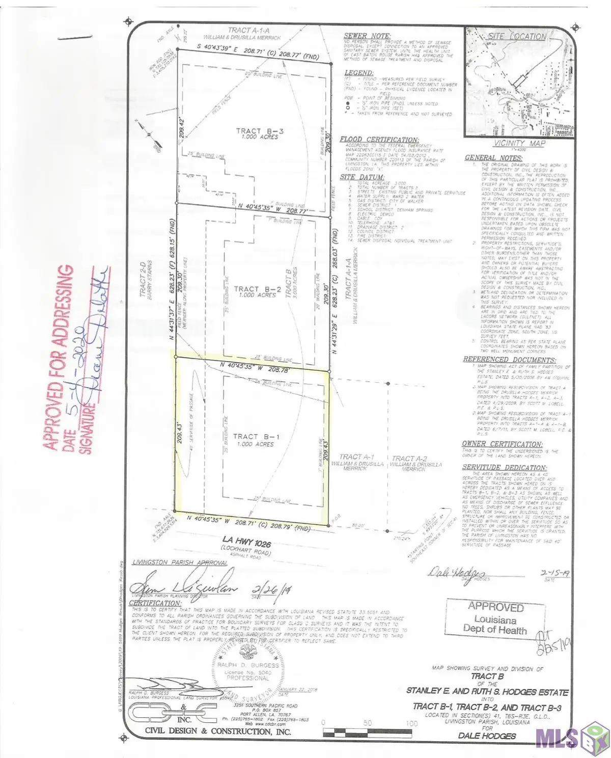 Tract B-1,2,3 Lockhart Rd, Denham Springs, LA 70726 - #1