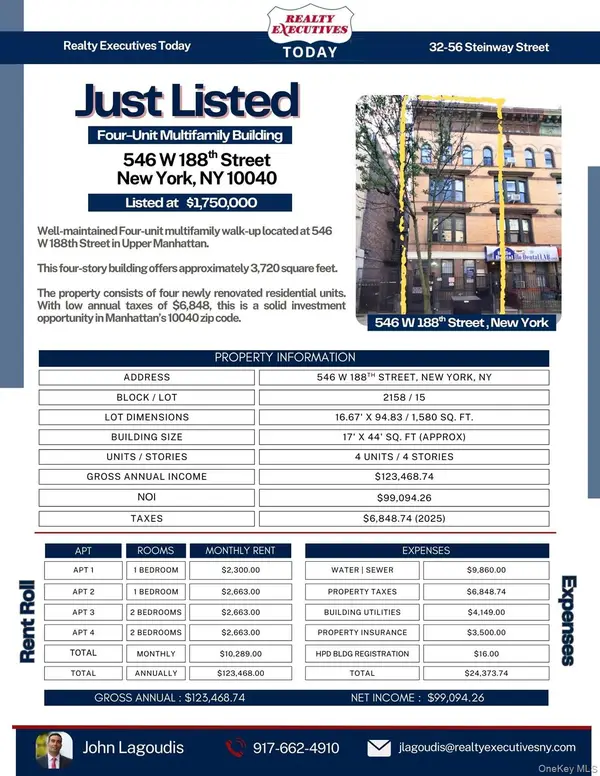 546 W 188th Street, New York (Manhattan), NY 10040