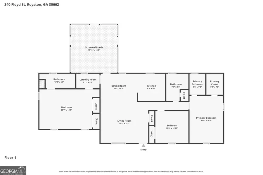340 Floyd Street, Royston, GA 30662 - #3