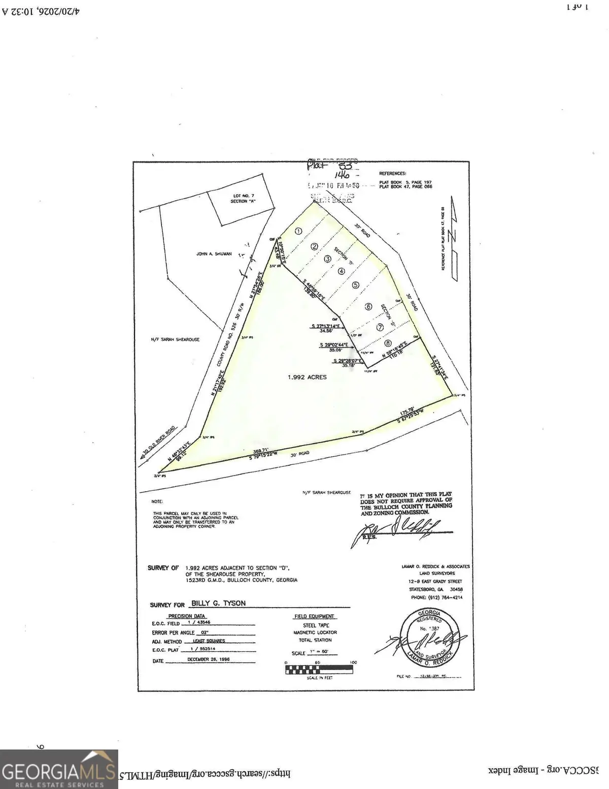 0 Shearouse Landing, Brooklet, GA 30415 - #1