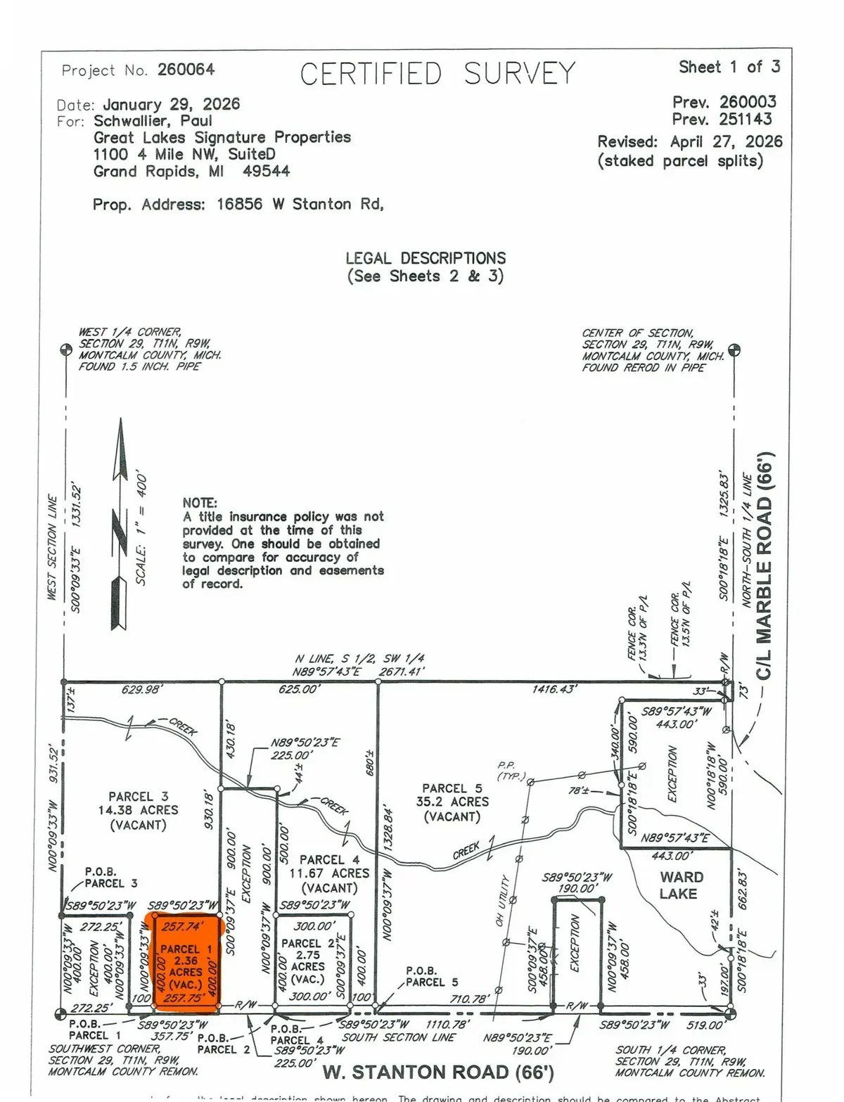 Parcel W Stanton Road #Parcel 1, Pierson, MI 49339 - #1