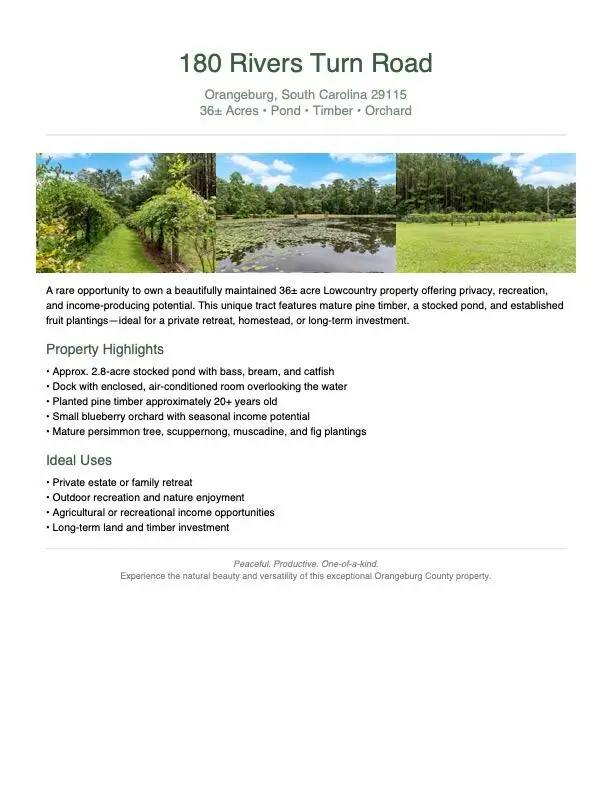 180 Rivers Turn Road, Orangeburg, SC 29115 - Image #1