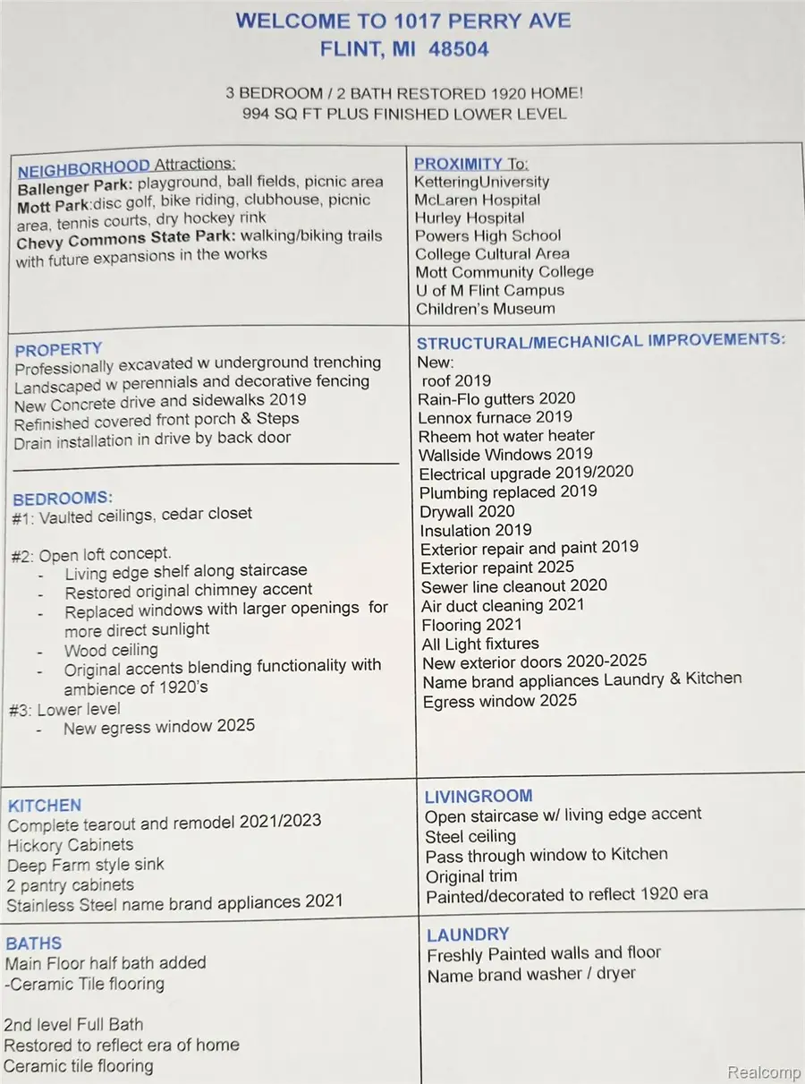 1017 Perry Street, Flint, MI 48504 - Image #2