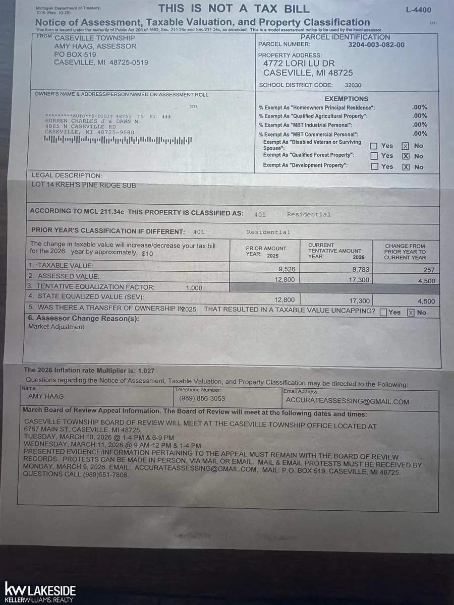 4772 Lori Lu, Caseville, MI 48725 - #3