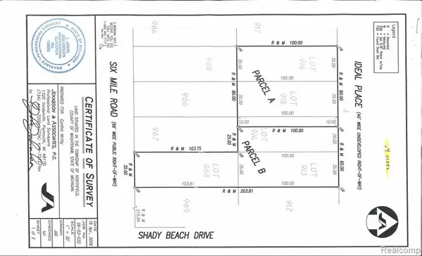Lot 915 and Lot Ideal Place, Whitmore Lake, MI 48189