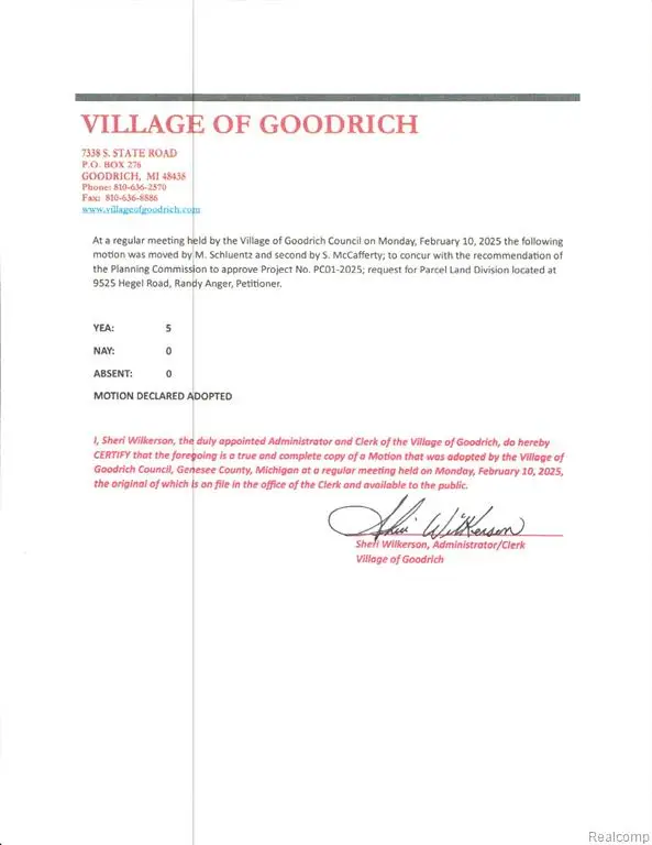 VL Hegel, Goodrich, MI  - Image #3