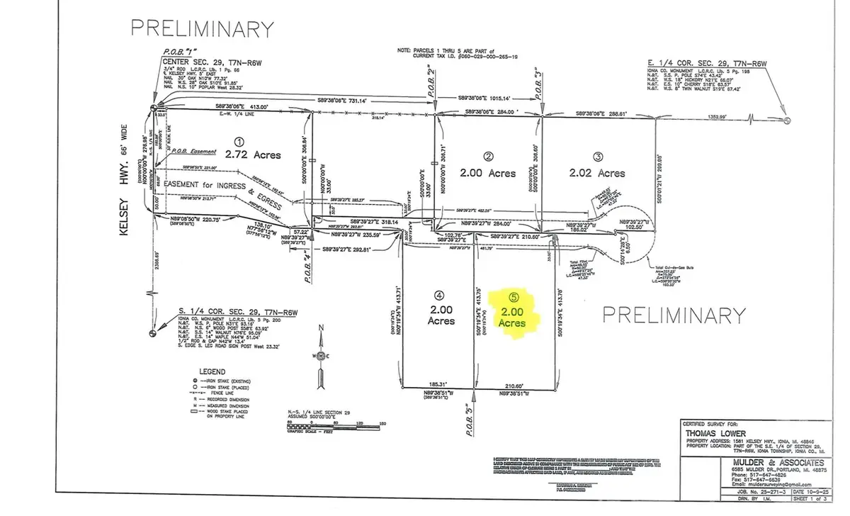 Vl Parcel 5 1581 Kelsey, Ionia, MI 48846 - #1