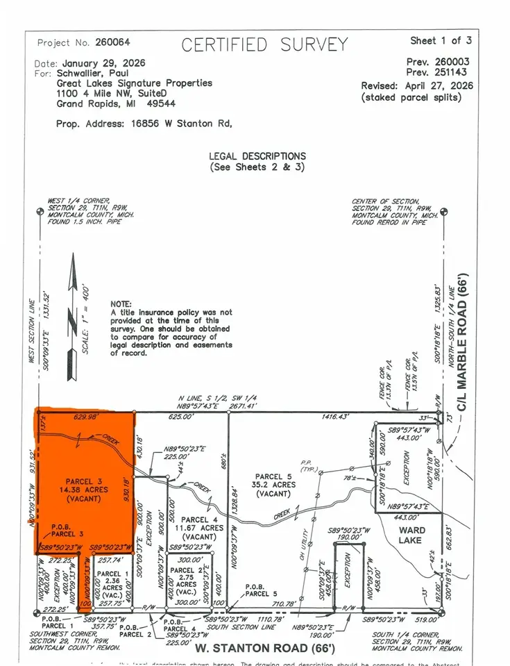 Parcel W Stanton, Pierson, MI 49339 - #1