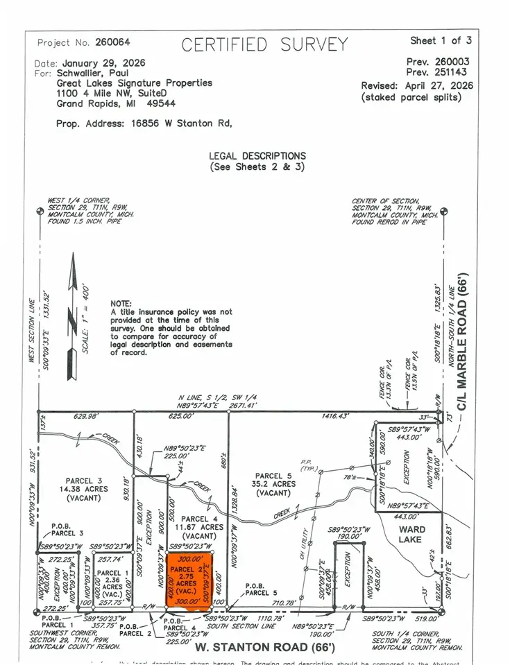 Parcel W Stanton, Pierson, MI 49339 - #1