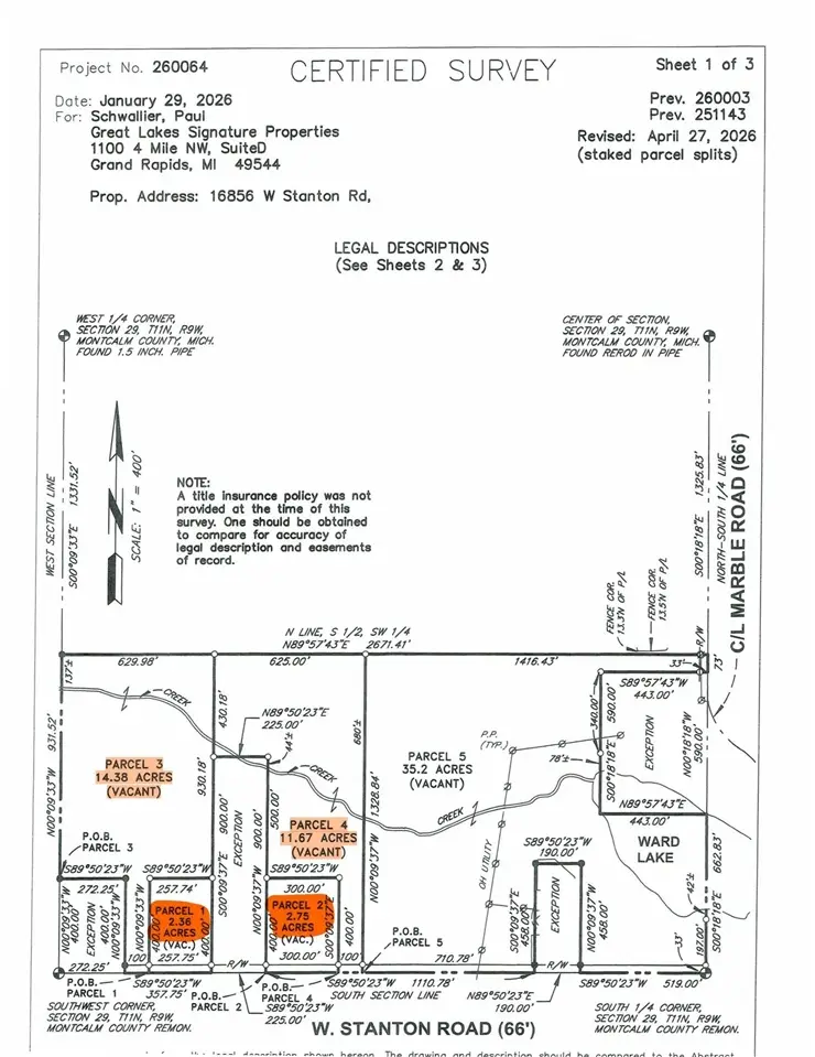 Parcel W Stanton, Pierson, MI 49339 - #1